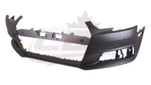 Bumper Front Audi A4 2017-2019 Primed With Park Aid Without Parallel Park/Washer/S-Line , AU1000236