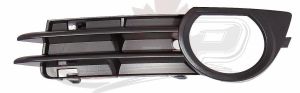 Grille Lower Driver Side Audi A3 2006-2008 With Fog Lamp Hole Matte-Black Without Sport , AU1038103