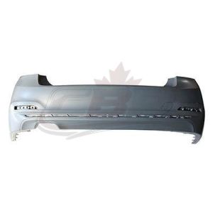 Bumper Rear Bmw 3 Series Sedan 2016-2018 Primed With Chrome Trim Without Park Assist , BM1100342