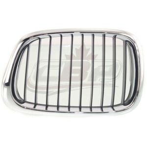 Grille Driver Side Bmw 5 Series 2001-2003 Chrome/Black 525I/530I , BM1200138