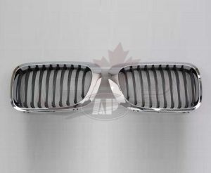 Grille Passenger Side Bmw 3 Series Coupe 1999-2006 Black With Chrome Trim , BM1200163
