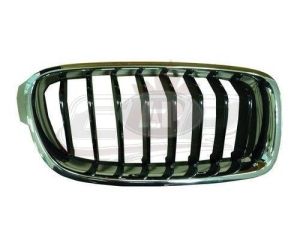 Grille Passenger Side Bmw 3 Series Sedan 2012-2018 Chrome/Black Sport , BM1200235
