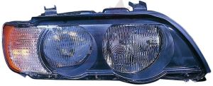 Head Lamp Driver Side Bmw X5 2000-2003 Halogen White Turn Signal High Quality , BM2518110