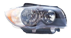Head Lamp Passenger Side Bmw 1 Series 2008-2011 Halogen Capa, Bm2519118C