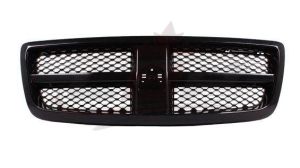 Grille Dodge Ram 1500 2009-2010 Matte-Black With Painted-Black Frame , CH1200327