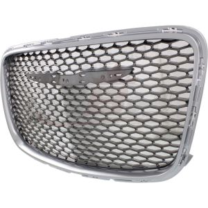 Grille Chrysler 300 2015-2020 Ptd Bright Black With Satin Chrome Front Platinum Model , CH1200396