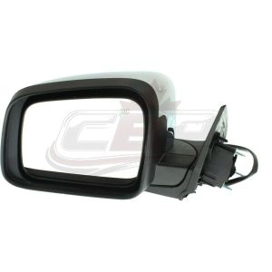 Mirror Driver Side Dodge Durango 2014-2021 Power Heated Without Signal/ Blind Spot Chrome , CH1320388