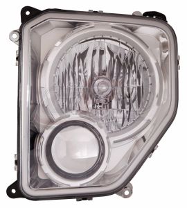 Head Lamp Driver Side Jeep Liberty 2008-2012 Chrome Bezel Without Fog Lamp Round Bulb Shield High Quality , CH2502234