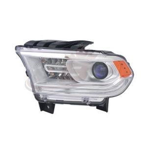 Head Lamp Driver Side Dodge Durango 2014-2015 Halogen Chrome Bezel With Led Drl Capa, Ch2502257C