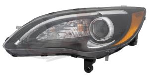 Head Lamp Driver Side Chrysler 200 Convertible 2011-2014 Halogen Black Bezel S Model High Quality , CH2502275