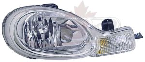 Head Lamp Passenger Side Dodge Neon 2000-2002 Chrome Housing , CH2503124V