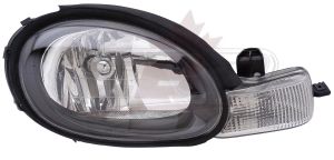 Head Lamp Passenger Side Dodge Neon 2001 Black Bezel , CH2503127V