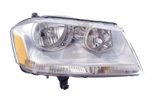 Head Lamp Passenger Side Dodge Avenger 2008-2014 Chrome Housing High Quality , CH2503182