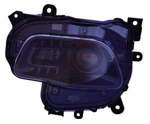 Head Lamp Passenger Side Jeep Cherokee 2014-2016 Halogen Black Bezel Capa, Ch2503249C