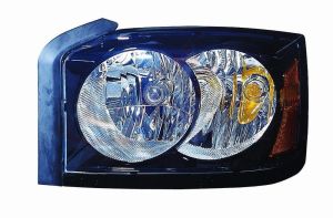Head Lamp Driver Side Dodge Dakota 2006-2007 Black Bezel Capa, Ch2518116C