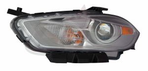 Head Lamp Driver Side Dodge Dart 2013-2015 Halogen Chrome Bezel High Quality , CH2518143