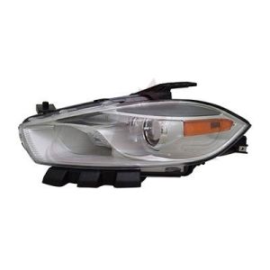 Head Lamp Driver Side Dodge Dart 2016 Halogen Code Lmc/Mfp With Chrome Bezel Capa, Ch2518151C