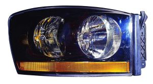 Head Lamp Passenger Side Dodge Ram 1500 2006 With Black Bezel High Quality , CH2519115
