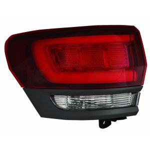 Tail Lamp Driver Side Jeep Grand Cherokee 2017-2021 Dark Gray Bezel / Gloss Black Inner High Quality, Ch2804117