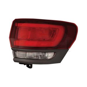 Tail Lamp Passenger Side Jeep Grand Cherokee 2017-2021 Dark Gray Outer Bezel / Gloss Black Inner Capa, Ch2805117C