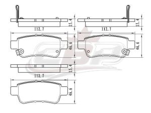 Brake Pads Set Rear Ceramic Honda Odyssey 2005-2010 , D1088