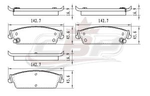 Brake Pads Set Rear Ceramic Cadillac Escalade Ext 2007-2013 , D1194