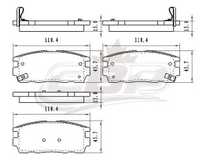 Brake Pads Set Rear Ceramic Gmc Terrain 2010-2015 , D1275