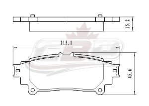 Brake Pads Set Rear Ceramic Lexus Gs350 2013-2019 , D1391