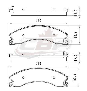 Brake Pads Set Rear Ceramic Gmc Sierra 2500 2011-2014 , D1411