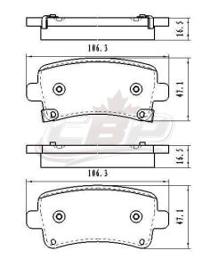 Brake Pads Set Rear Ceramic Cadillac Xts 2013-2019 , D1430