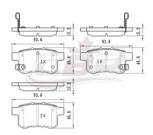 Brake Pads Set Rear Ceramic Acura Tsx 2009-2014