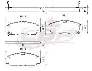 Brake Pads Set Front Ceramic Acura Tsx 2011-2014, D1506