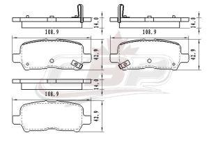 Brake Pads Set Rear Ceramic Buick Lacrosse 2005-2009 , D999