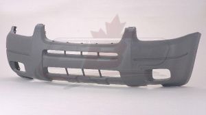Bumper Front Ford Escape 2001-2004 Gray With Fog Lamp Hole With Moulding Xlt Model , FO1000474