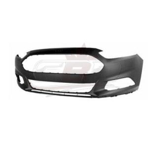 Bumper Front Ford Fusion Hybrid 2013-2016 Primed Without Sensor Without Tow Economy Quality , FO1000680U