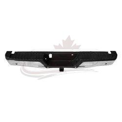 Bumper Rear Ford F150 2015-2020 Assembly Chrome With Black Pad With Sensor/Max Tow Hitch , FO1103191