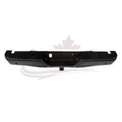 Bumper Rear Ford F150 2015-2020 Assembly Black With Black Pad With Sensor/Max Tow Hitch , FO1103192