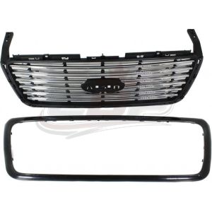 Grille Ford F150 2006-2008 (Lariat-Ltd) Ptd Center With Chrome Front Harley Davidson Edition , FO1200517