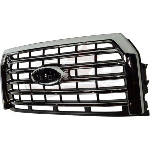 Grille Ford F150 2015-2017 Chrome 5 Bar Style Without Camera , FO1200582