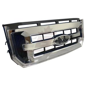 Grille Ford F150 2015-2017 Chrome 3 Bar Style With Black Mesh , FO1200584