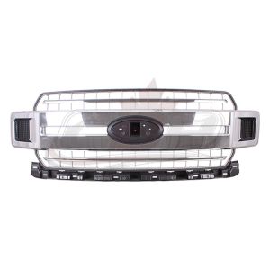 Grille Front Ford F150 2018-2020 Chrome Accent With Silver Gray Grid, Fo1200652