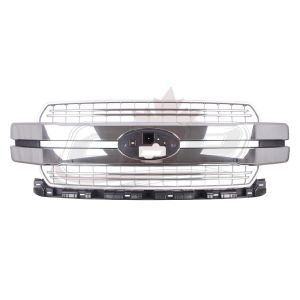 Grille Front Ford F150 2018-2020 With 2 Chrome Accent Bars, Fo1200655