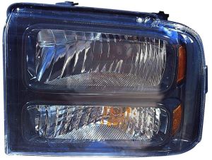 Head Lamp Driver Side Ford F450 2005-2007 Black Bezel With Harley-Davidson Pkg Capa, Fo2502224C