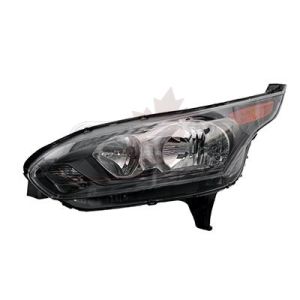 Head Lamp Driver Side Ford Transit Connect 2014-2018 Halogen Black Bezel Van/Wgn Xl Model Without Adaptive Lamps Capa, Fo2502327C