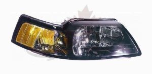 Head Lamp Passenger Side Ford Mustang Cobra 2001-2004 Black Bezel High Quality , FO2503177