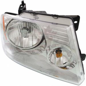 Head Lamp Passenger Side Lincoln Mark 2006 With Chrome Trim Economy Quality , FO2503201U