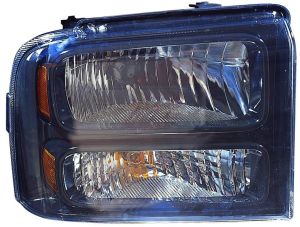 Head Lamp Passenger Side Ford F250 2005-2007 Black Bezel With Harley-Davidson Pkg Capa, Fo2503224C