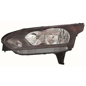 Head Lamp Passenger Side Ford Transit Connect 2014-2018 Halogen Black Bezel Van/Wgn Xl Model Without Adaptive Lamps Capa, Fo2503327C