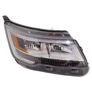 Head Lamp Passenger Side Ford Explorer 2018-2019 Black Housing High Quality, Fo2503389