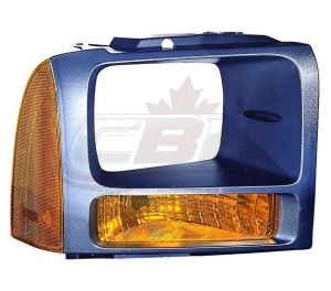 Signal Lamp Front Passenger Side Ford F250 2006-2007 With Black Trim Ring High Quality , FO2527104
